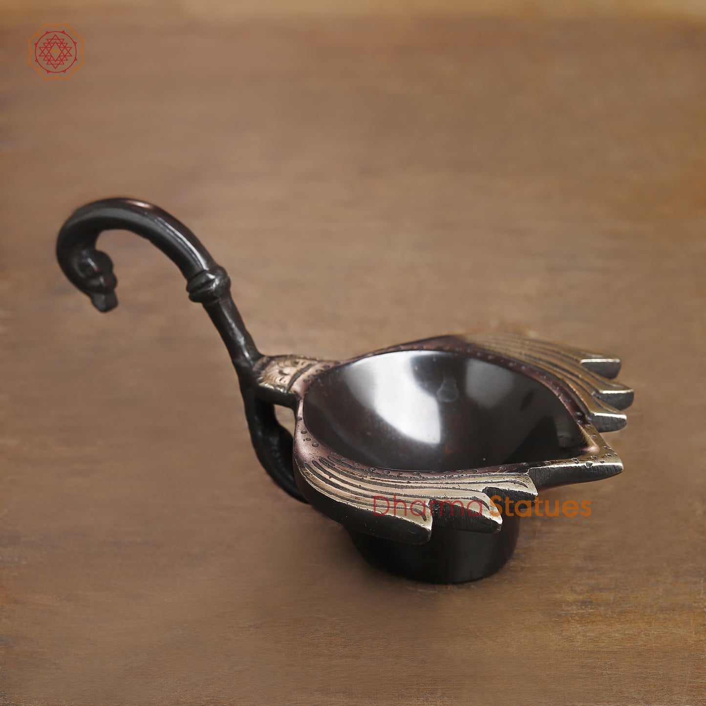 Brass Lotus Diya, Copper & Golden Finish, 3"