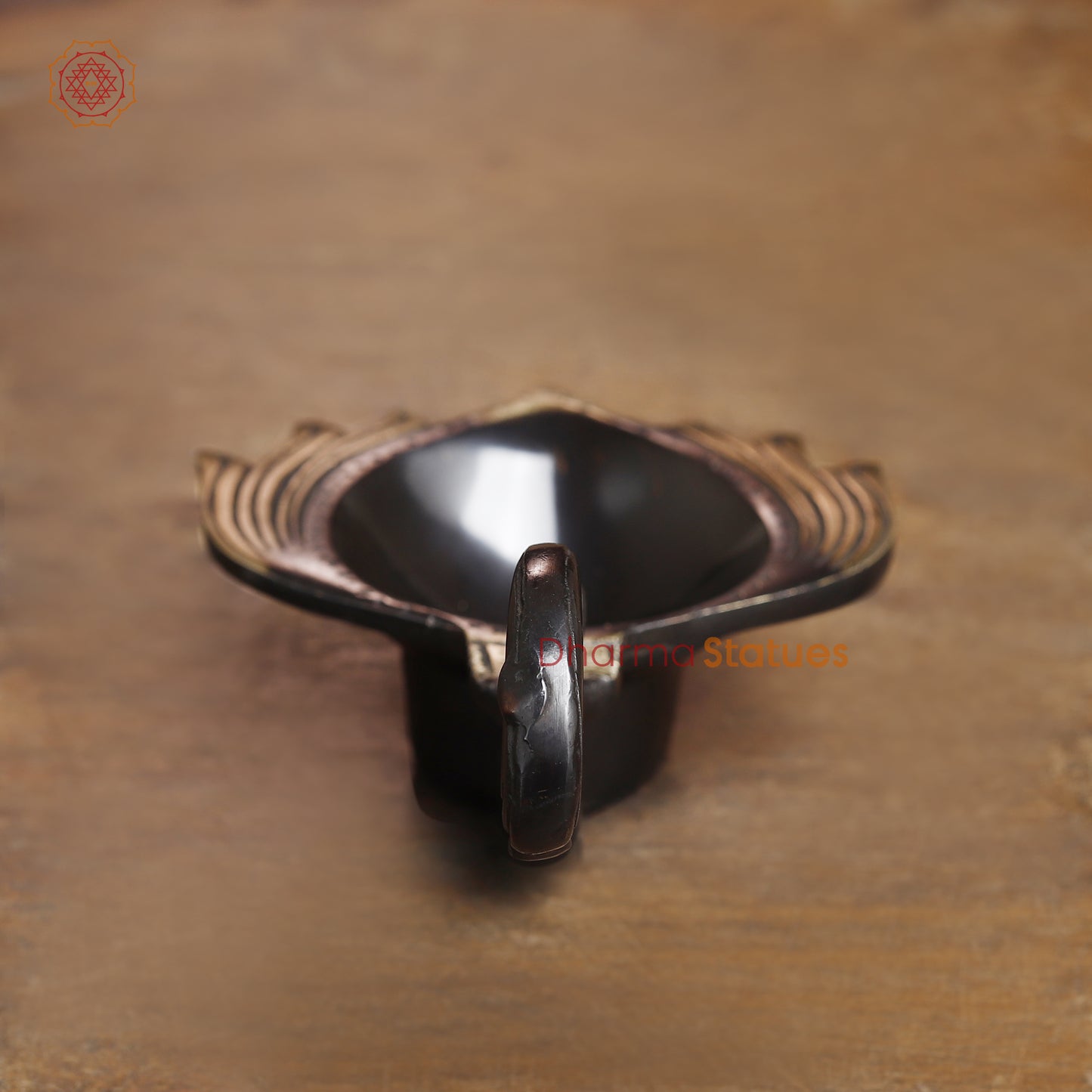 Brass Lotus Diya, Copper & Golden Finish, 3"