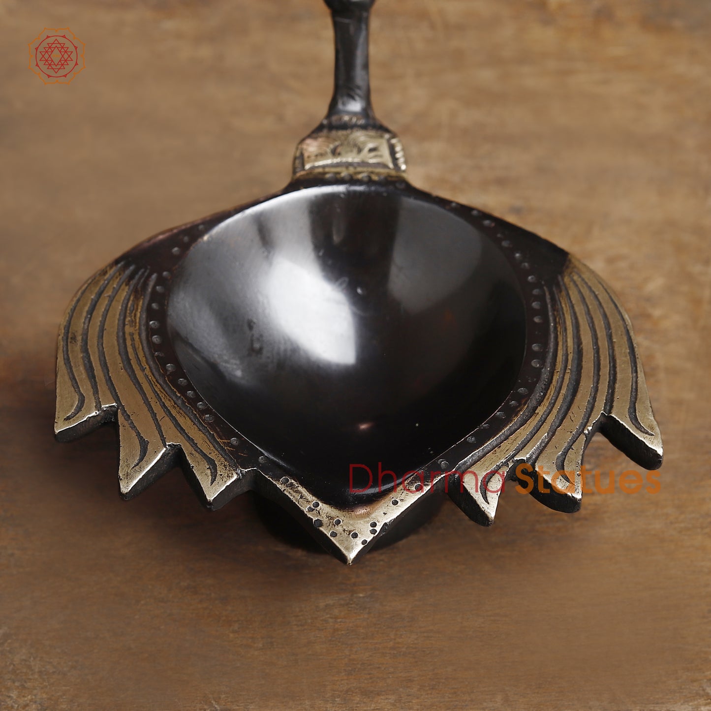 Brass Lotus Diya, Copper & Golden Finish, 3"