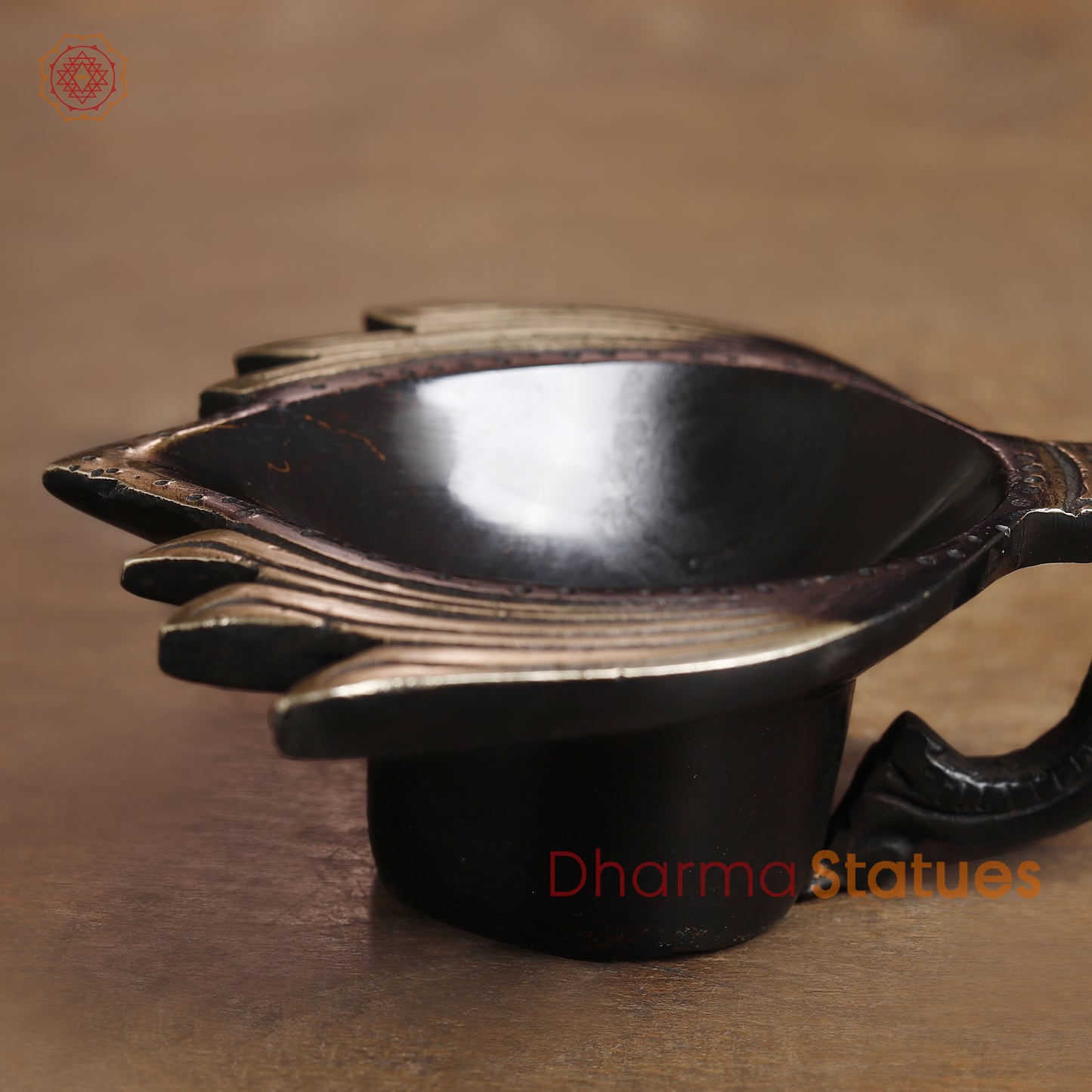 Brass Lotus Diya, Copper & Golden Finish, 3"