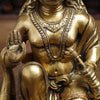 Brass Lord Hanuman Statue, Blessing Hanuman, golden Fine Finish 9"