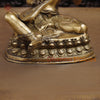 Brass Saraswati Statue, Holding Sitar, Fine Golden Finish 12"