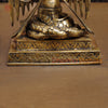 Brass Nag Kanya, Seated on Base, Smooth Fine Golden Finish 12.5"