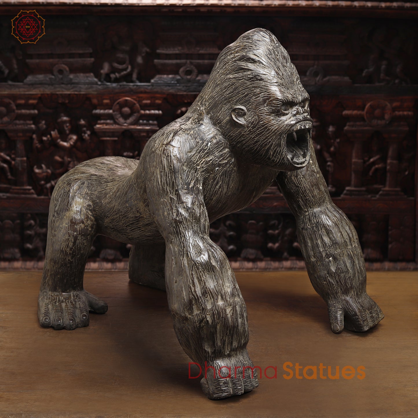 Brass Gorilla, Grey Finish, 24"