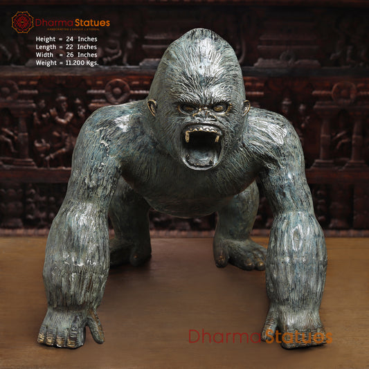 Brass Gorilla, Grey Finish, 24"