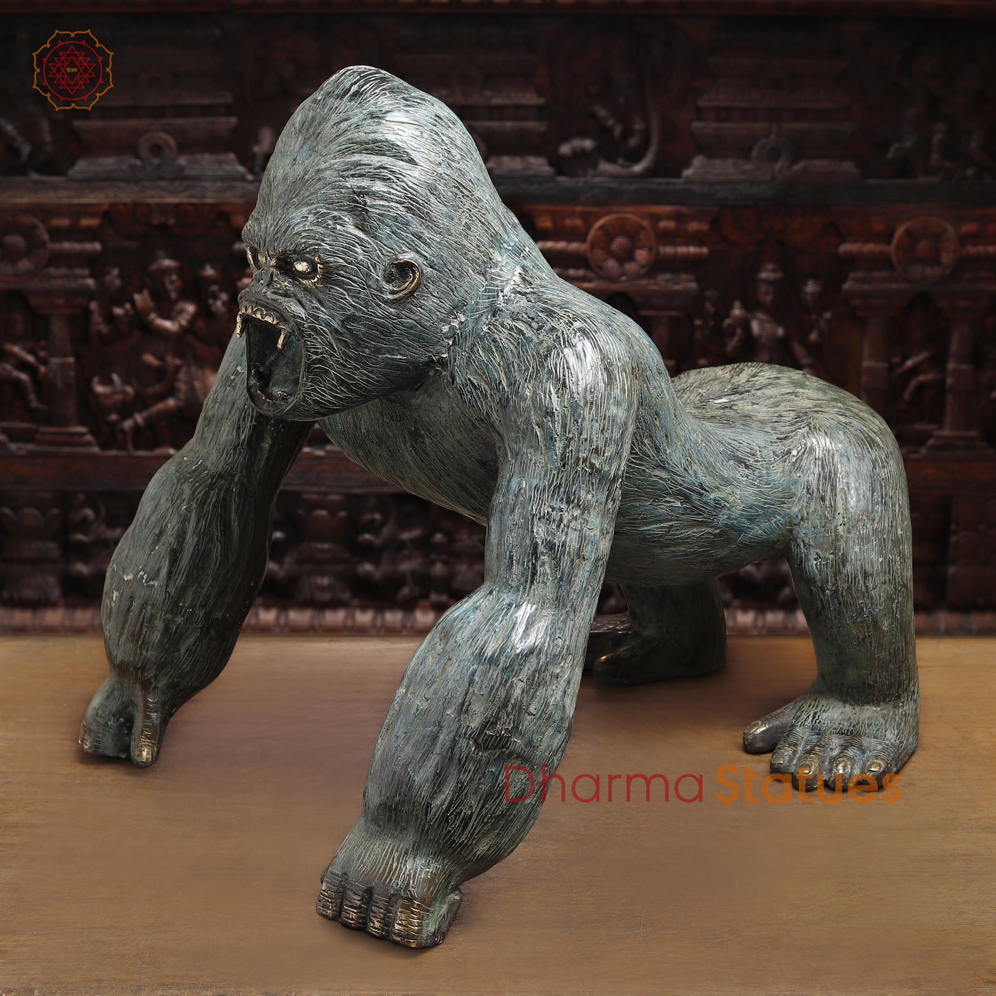 Brass Gorilla, Grey Finish, 24"
