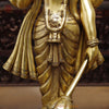 Brass Vishnu Lakshmi Standing on lotus base, Special Gold finish-30"