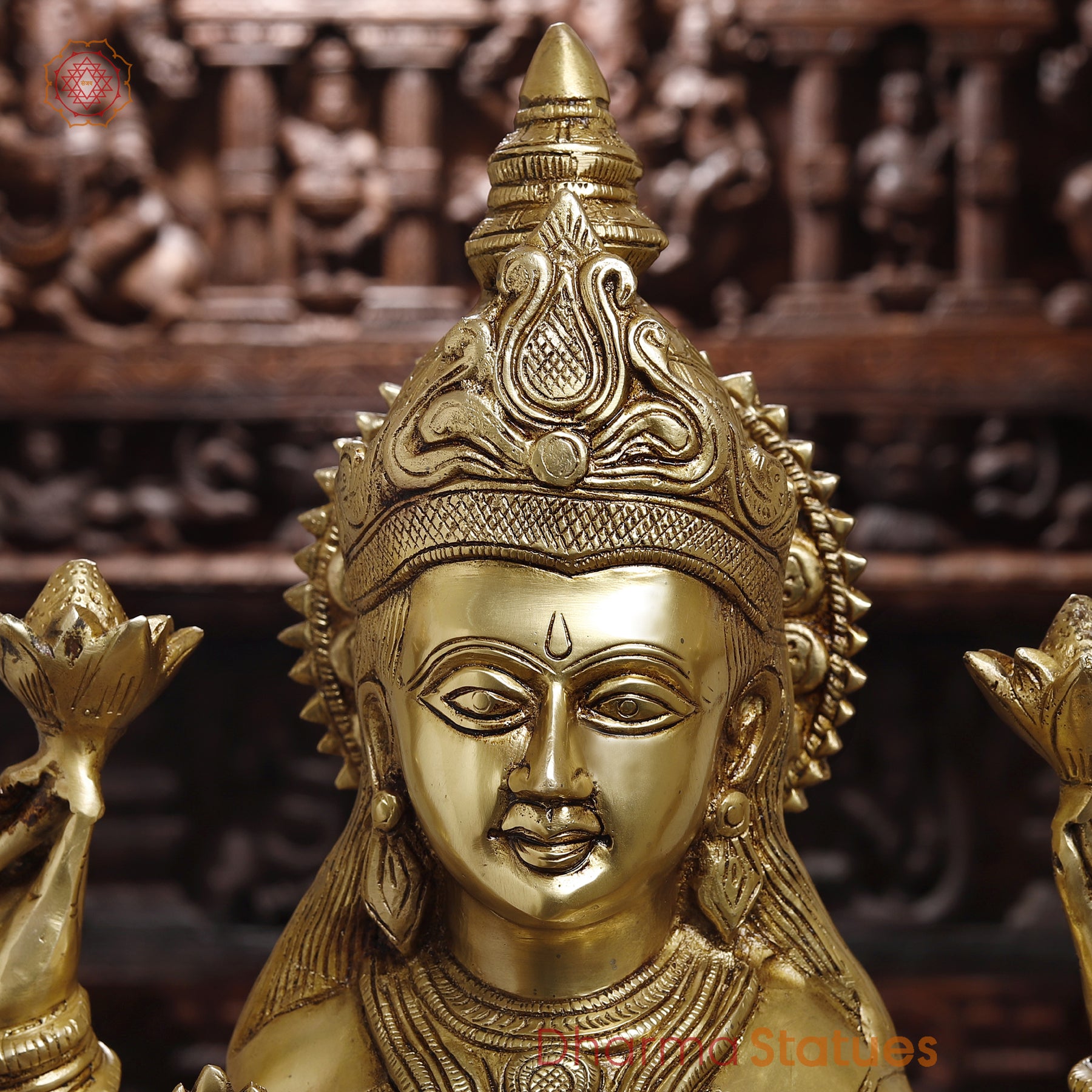 Shop Goddess Lakshmi Brass Idol | Golden Finish | Best Price Online ...