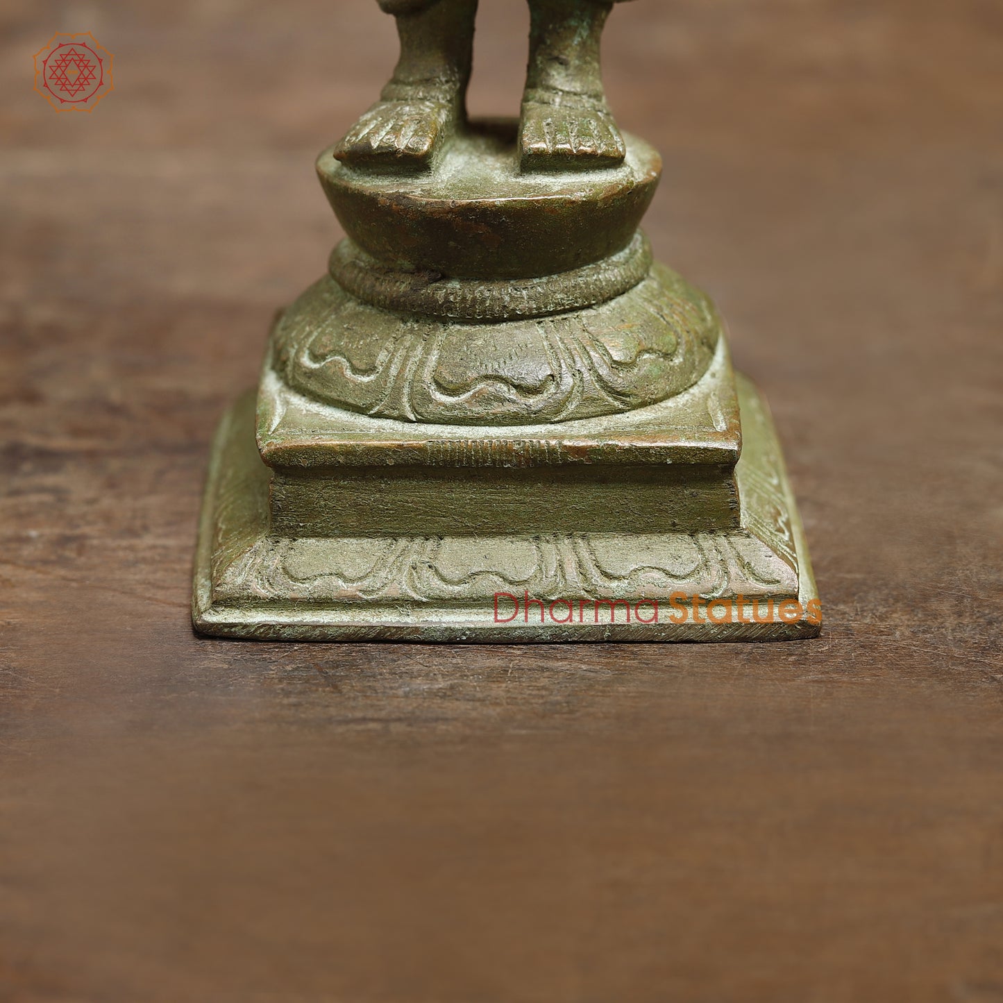 Brass Devi Meenakshi, Fine Green Finish, 8"