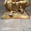 Brass Ganesh Statue Seated , Special Gold Finish 62"