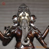 Brass Dancing Ganesh Statue, Copper Bronze Finish 66" (Large)