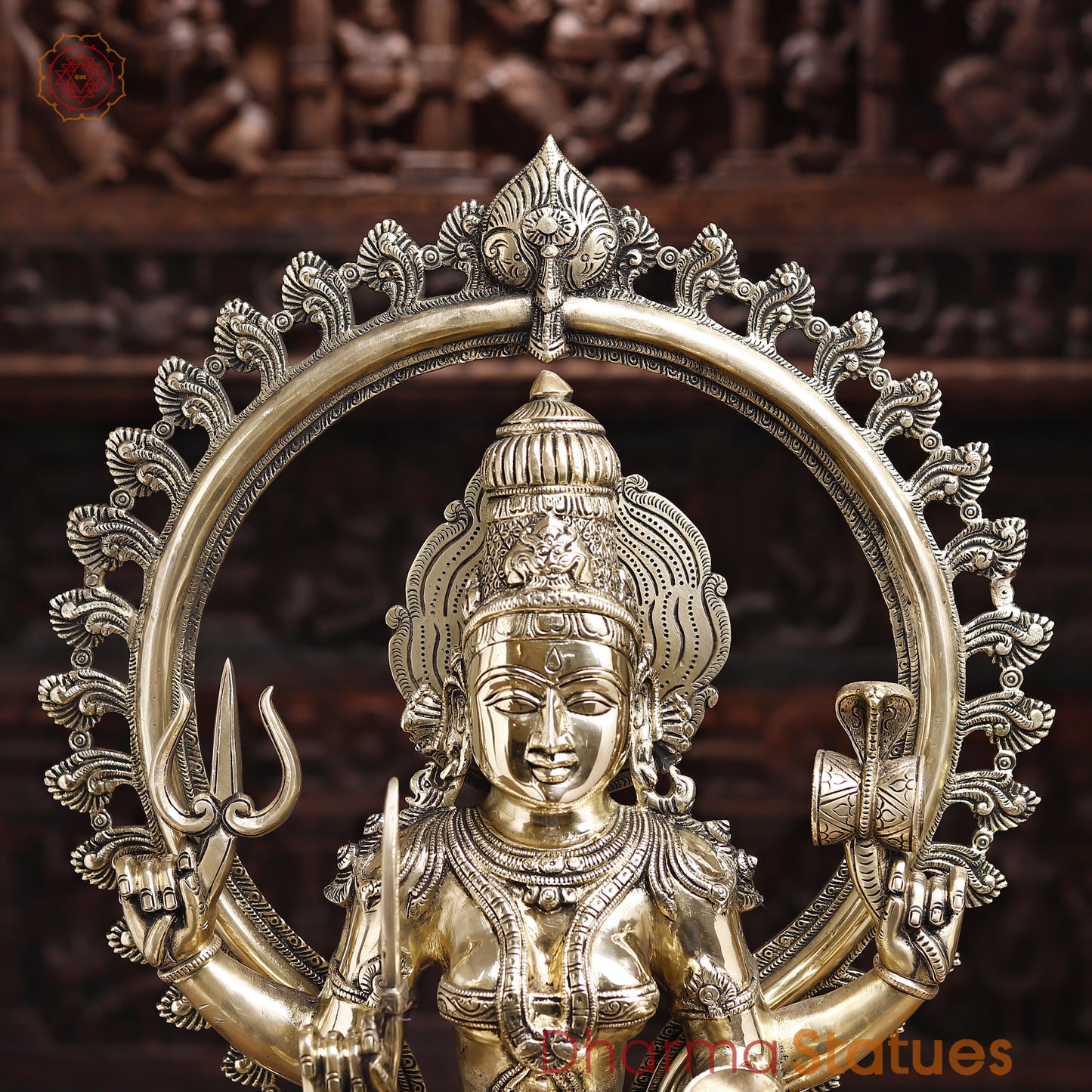 Brass Mariamman, Golden Finish, 28"
