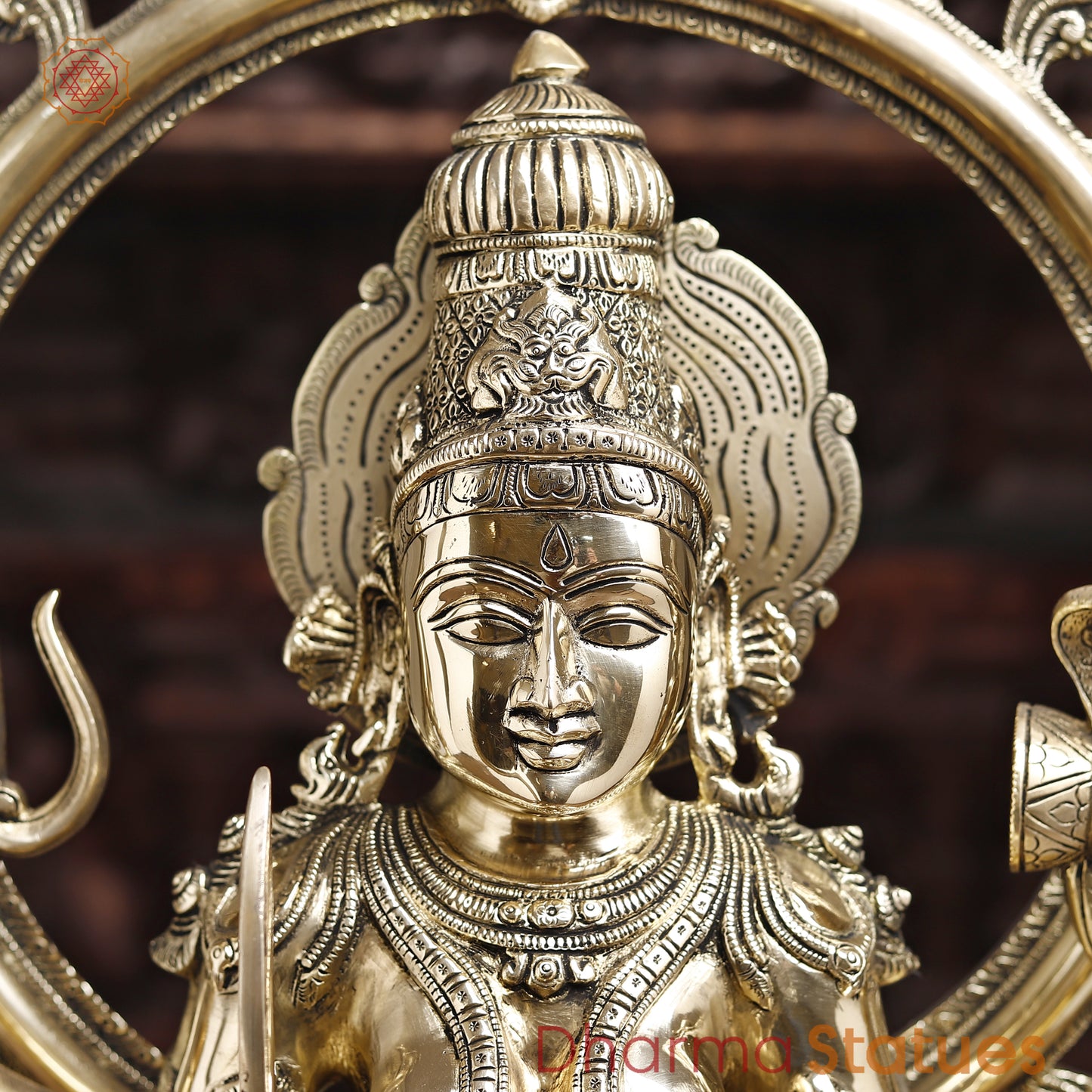 Brass Mariamman, Golden Finish, 28"
