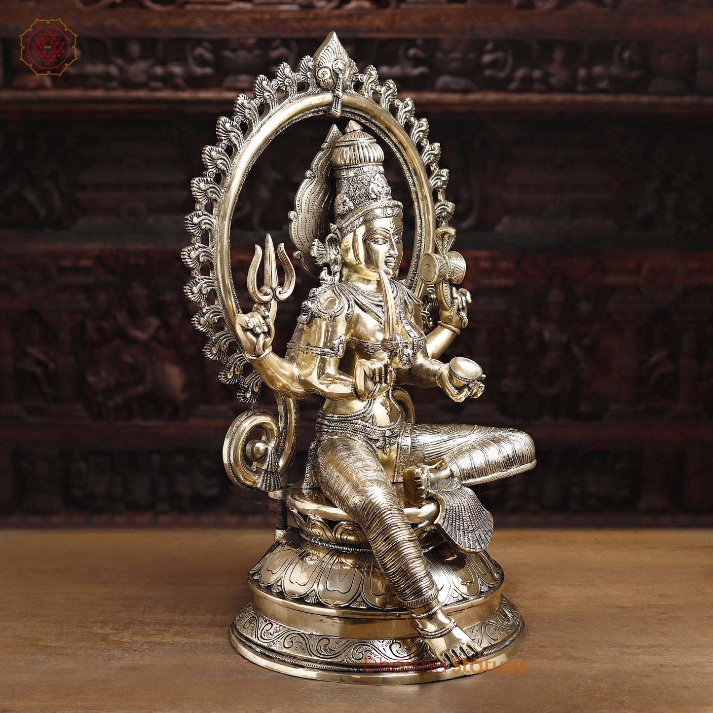 Brass Mariamman, Golden Finish, 28"