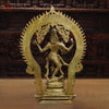 Brass Natraj Statue, Green Patina Fine Finish 26" back view