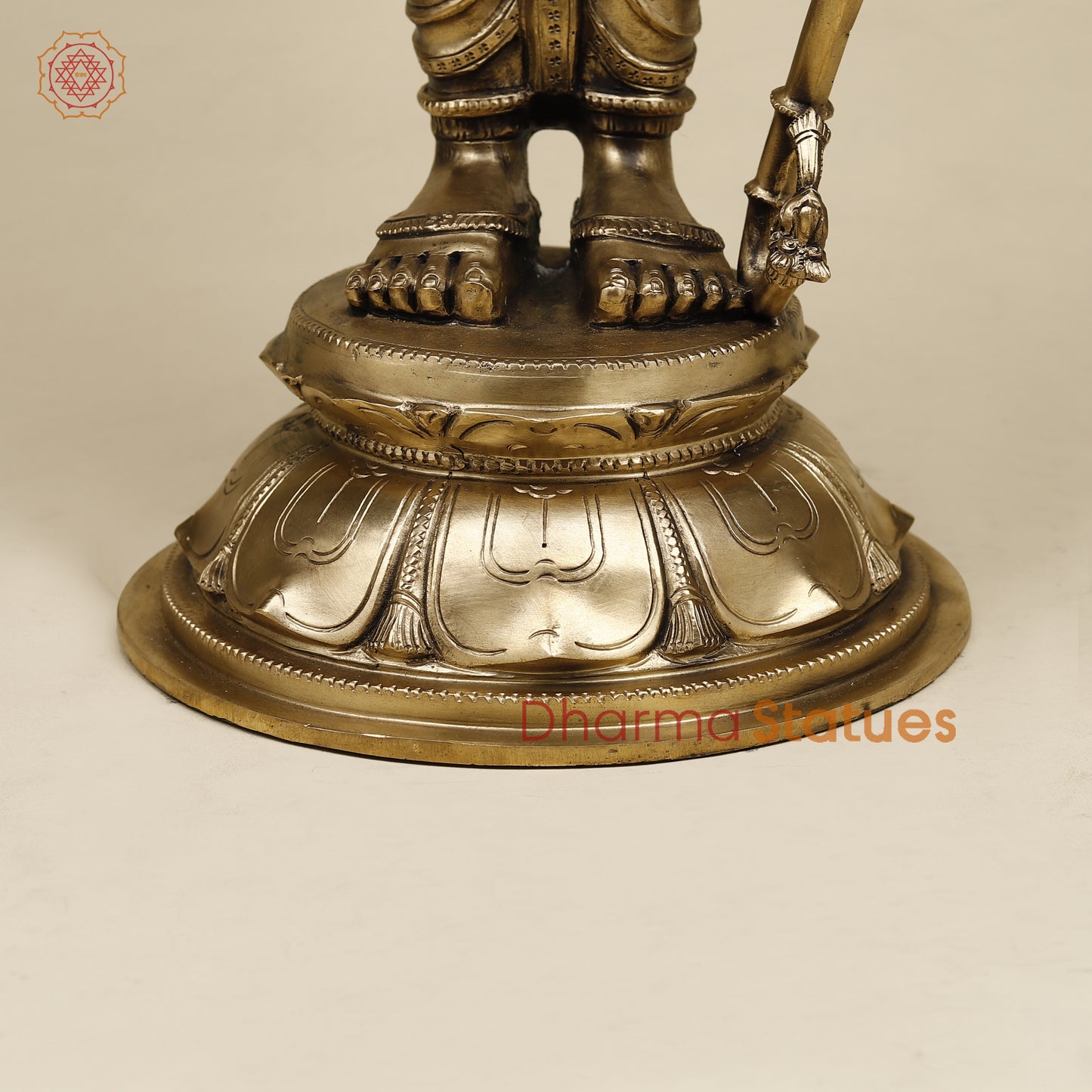 Brass Ram Lalla, Fine Golden Finish, 27"
