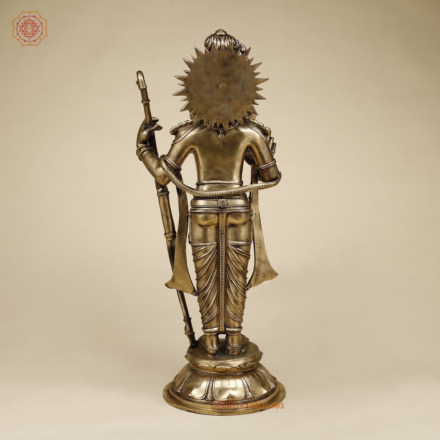 Brass Ram Lalla, Fine Golden Finish, 27"