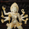 Brass Kali Statue – The Fierce Protector and Embodiment of Power, White Patina Finish 23.5"