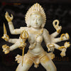 Brass Kali Statue – The Fierce Protector and Embodiment of Power, White Patina Finish 23.5"