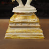 Brass Kali Statue – The Fierce Protector and Embodiment of Power, White Patina Finish 23.5"