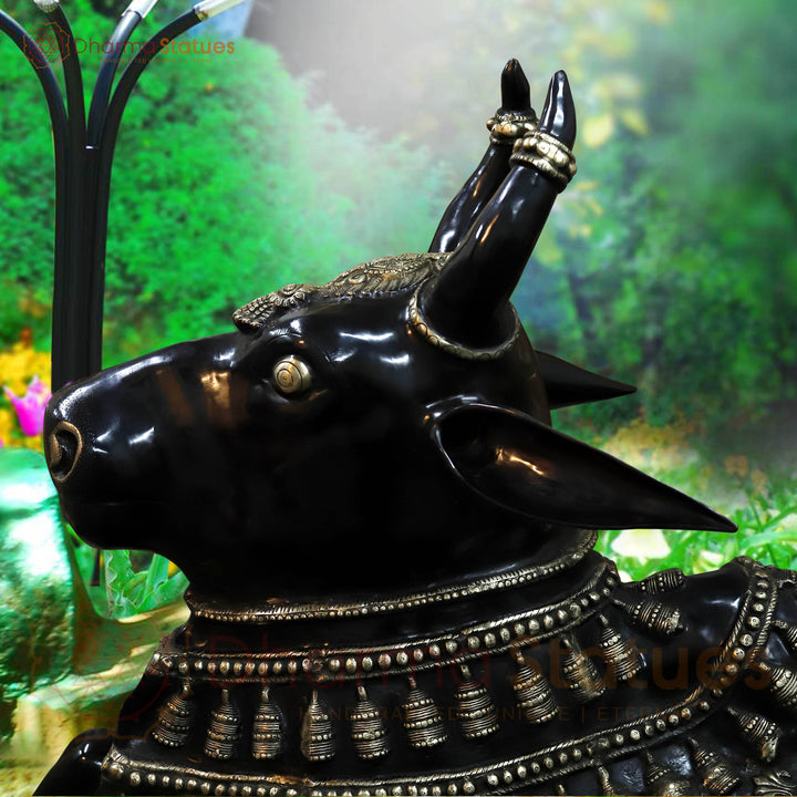 Brass Nandi Bull, Shiva's guardian is Nandi (White Bull) 44"
