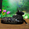 Brass Nandi Statue, The Eternal Protector , Black Patina Finish 82"