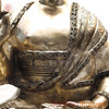 Brass Buddha seated in Blessing Posture, Fine Golden Finish, 58"