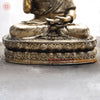 Brass Buddha seated in Blessing Posture, Fine Golden Finish, 58"