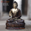 Brass Buddha seated in Blessing Posture, Golden & Copper Finish, 64"