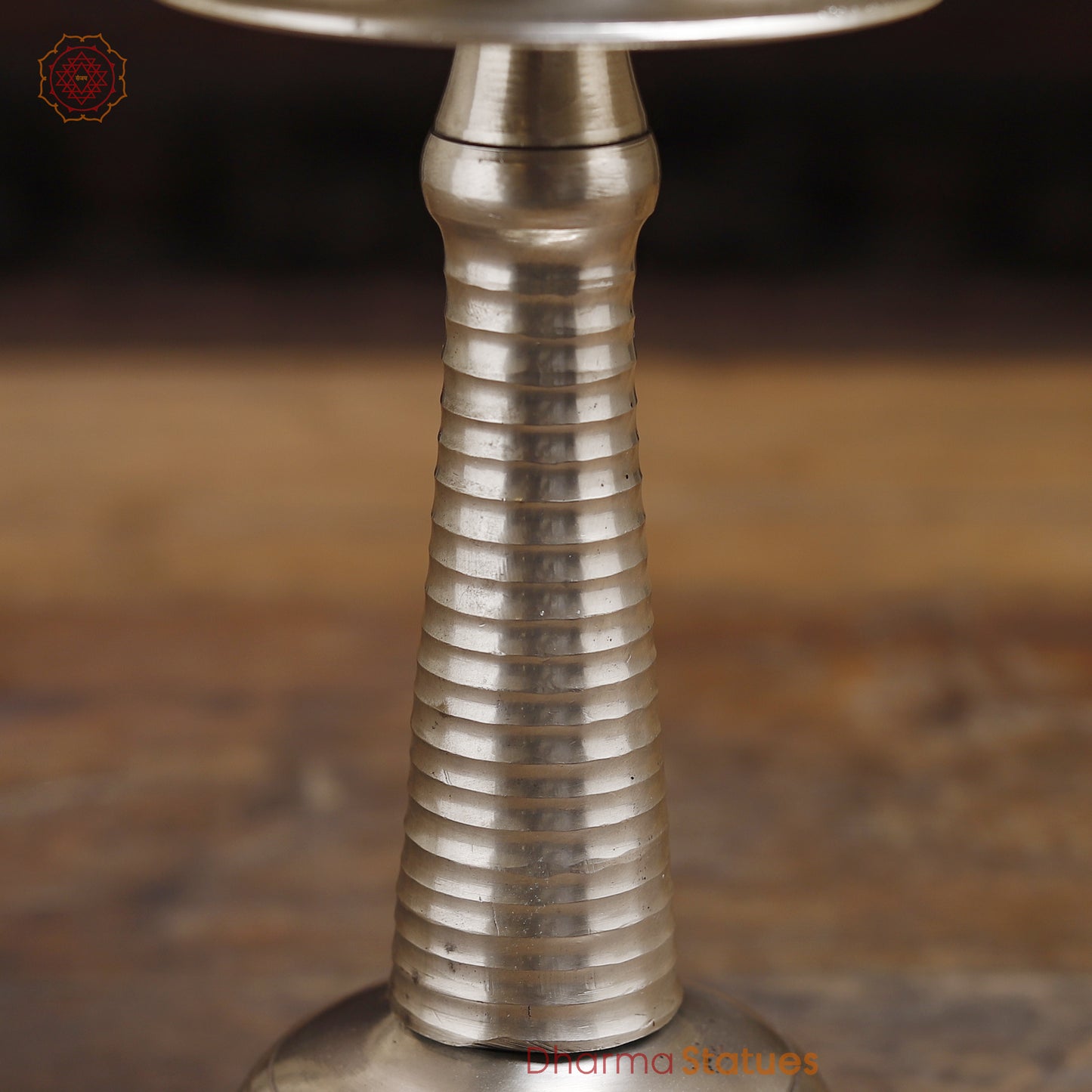 Brass Lamp, Silver Finish, 12.5"