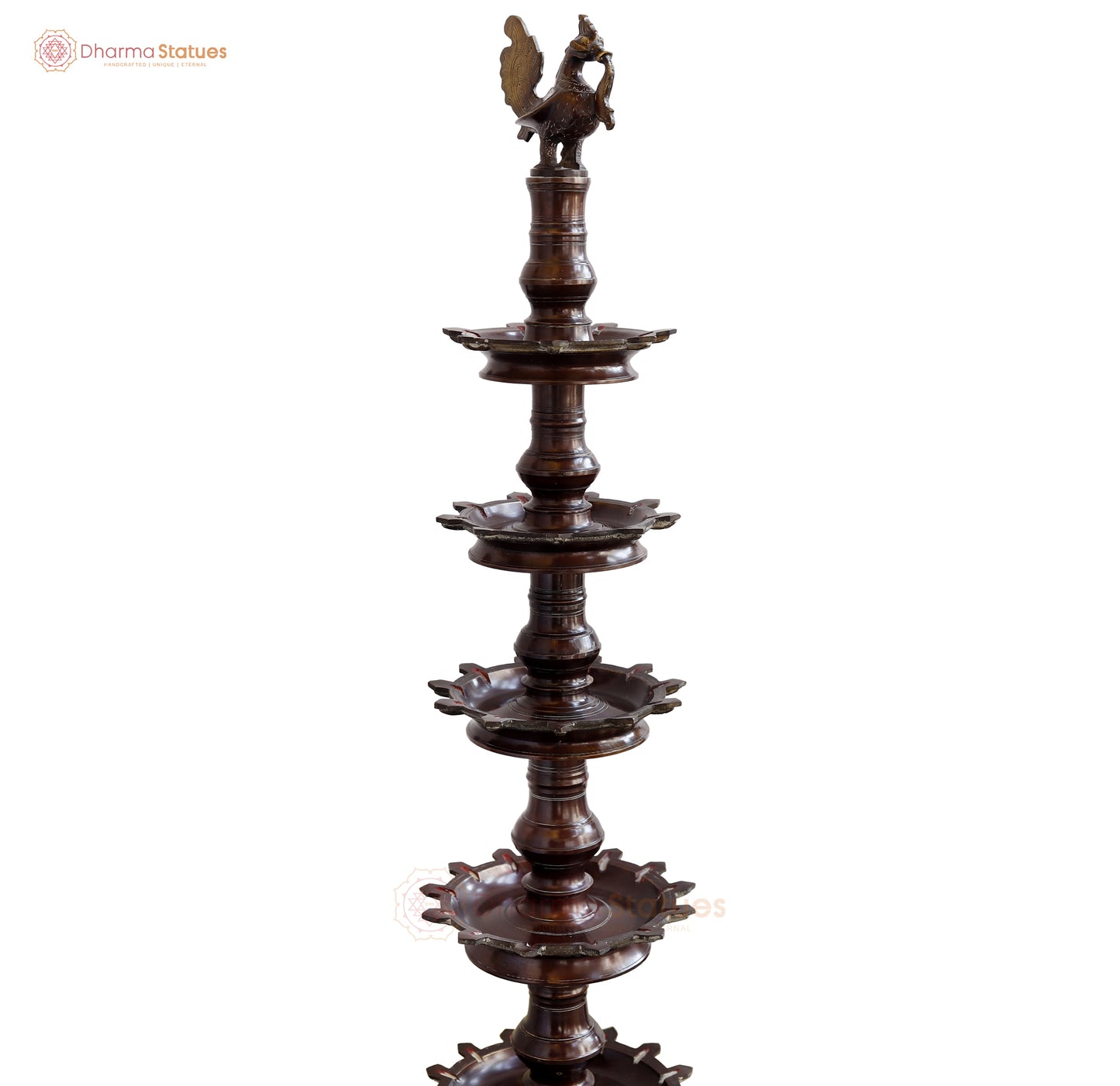 Brass Inauguration Lamp, This is a Peacock Inauguration Lamp, 61"