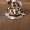 Brass Standing Durga (Bhogashakti), Exquisitely Handcrafted in Silver & Copper Finish, 9.5"