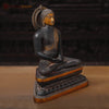 Brass Buddha Idol, Black Patina and Copper Finish 13"