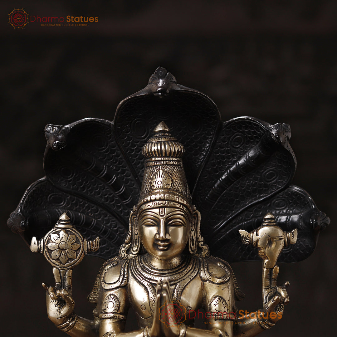 Brass Patanjali (God Of Yoga) Black & Gold Finish 15"