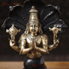 Brass Patanjali, God Of Yoga, Black & Gold Finish 15"