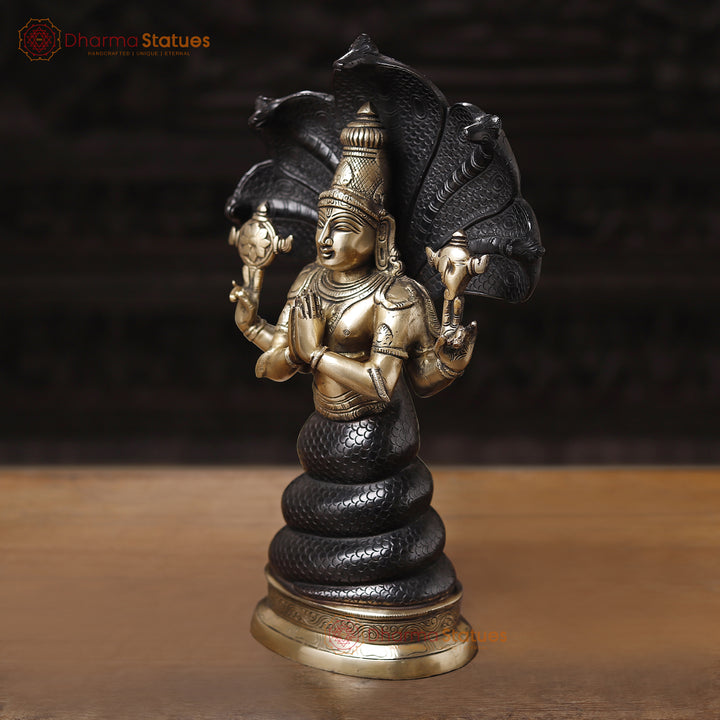 Brass Patanjali (God Of Yoga) Black & Gold Finish 15"