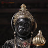 Brass Hanuman Idol, Standing, Fine Black Patina Finish 23"