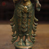 Brass Lakshmi, Antique Golden & Green Finish, 15"