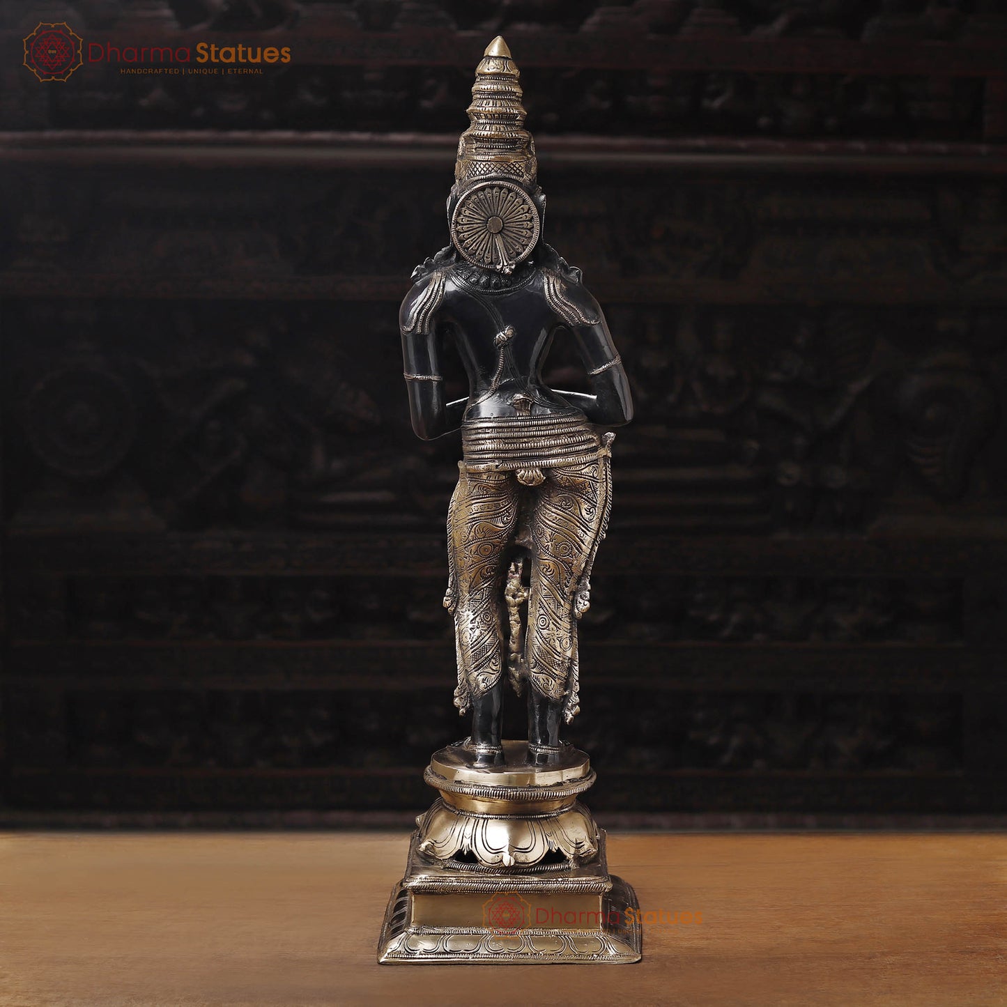 Brass Welcome Lady, Introducing the Namaste Welcome Lady Brass Statue. 32"