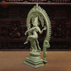 Brass Natraj Statue, Green Patina Fine Finish, 25"