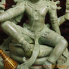Brass  Maha Abhishekam Vishnu Seated On Snake Throne, Antique Green Finish, 29"