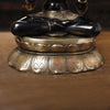 Brass Hanuman Statue Sitting on Lotus - Elegant Black &Golden Finish 16"