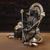 Brass Durga Idol- Goddess of Triumph, Black Patina Finish with Golden hues,17"