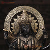 Brass Durga Idol- Goddess of Triumph, Black Patina Finish with Golden hues,17"