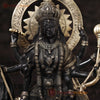 Brass Durga Idol- Goddess of Triumph, Black Patina Finish with Golden hues,17"