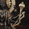 Brass Durga Idol- Goddess of Triumph, Black Patina Finish with Golden hues,17"