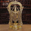 Tirupati Balaji Brass Statue- Handcrafted Golden Fine work 39.5" Front View