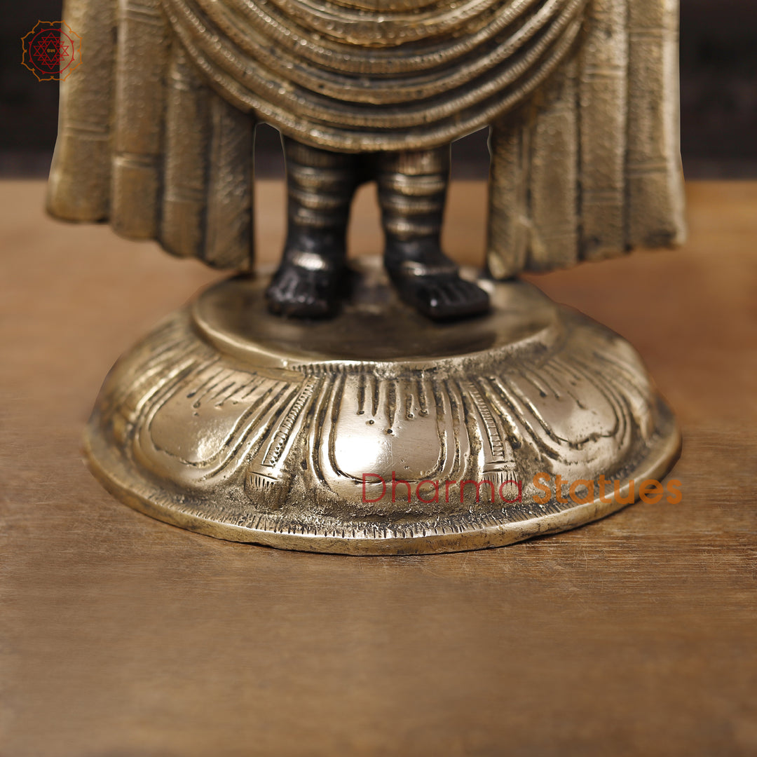 Brass Balaji Standing , Black & Gold Finish 18.5"