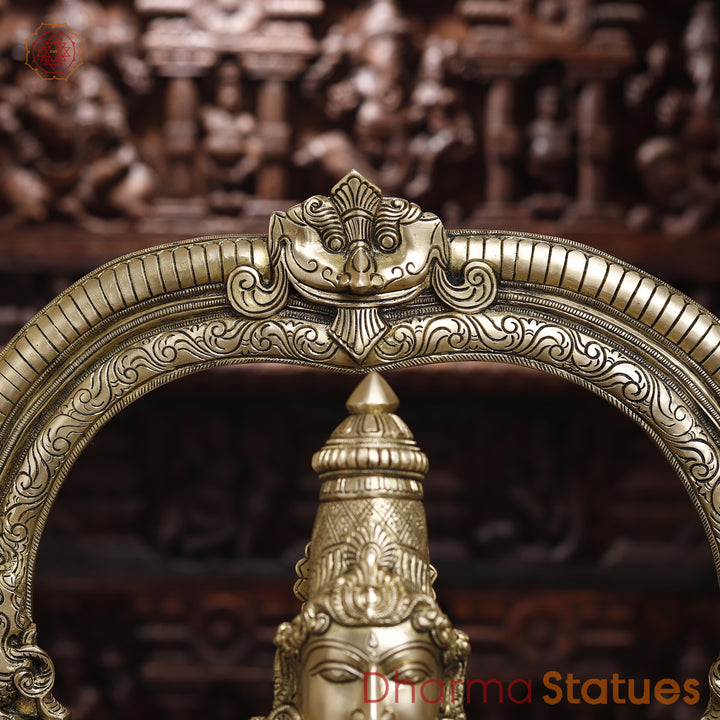 Brass Padmavati (Lakshmi) statue seated,Handcrafted by the Master Artist of Thanjavur, Smooth finish 30"