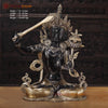 Brass Tara Idol with Sword, Black Patina & Golden Finish 32"